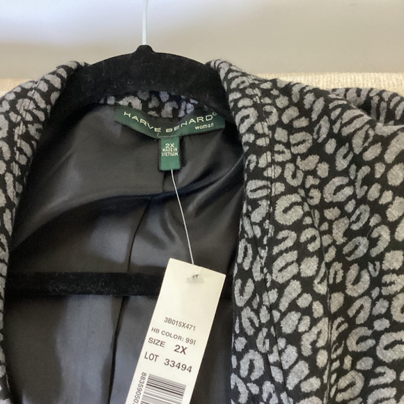 Harve Benard leopard print 2x Blazer NWT - Picture 5 of 5
